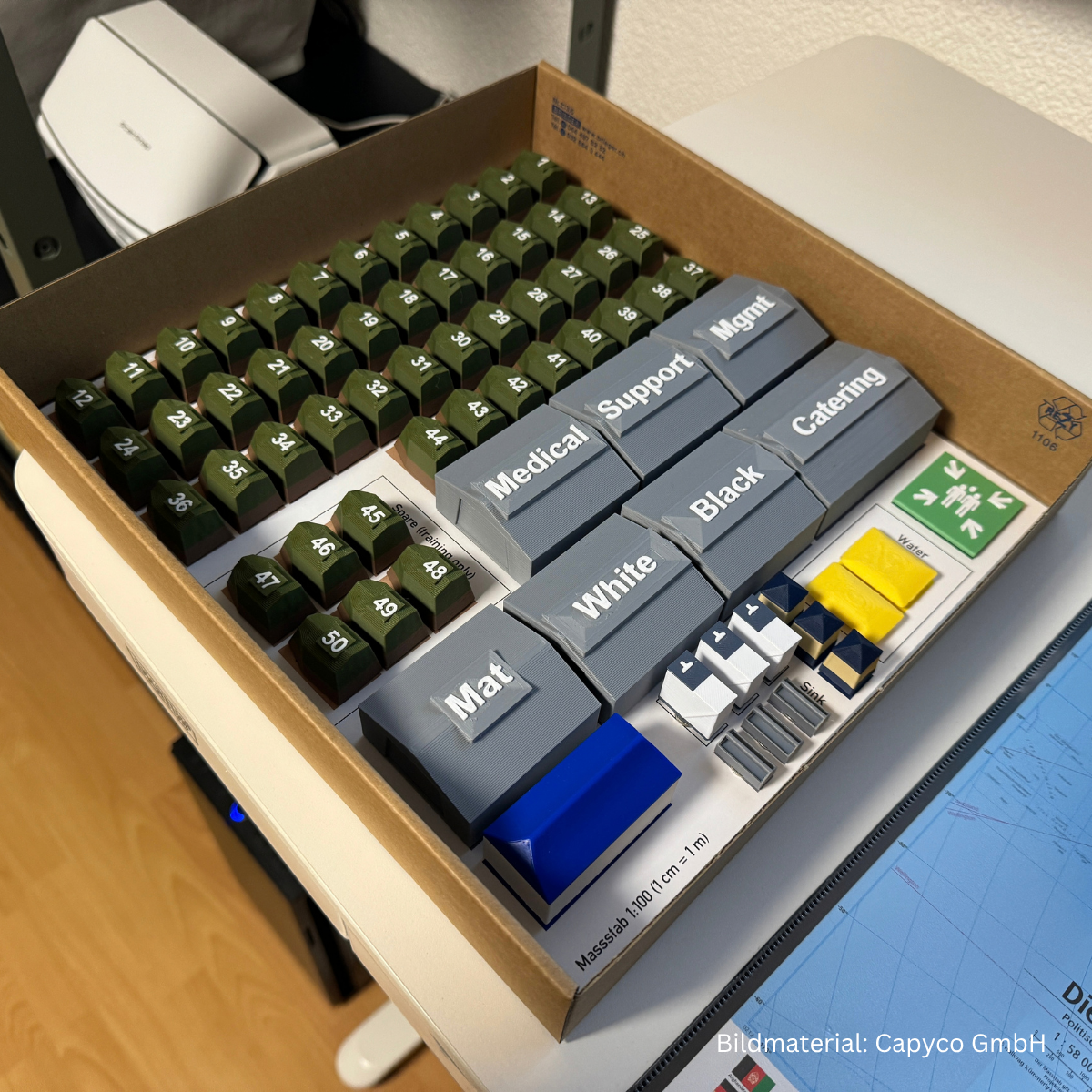 Eine ganze Operationsbasis im Maßstab 1:100 – Bildmaterial: Capyco GmbH